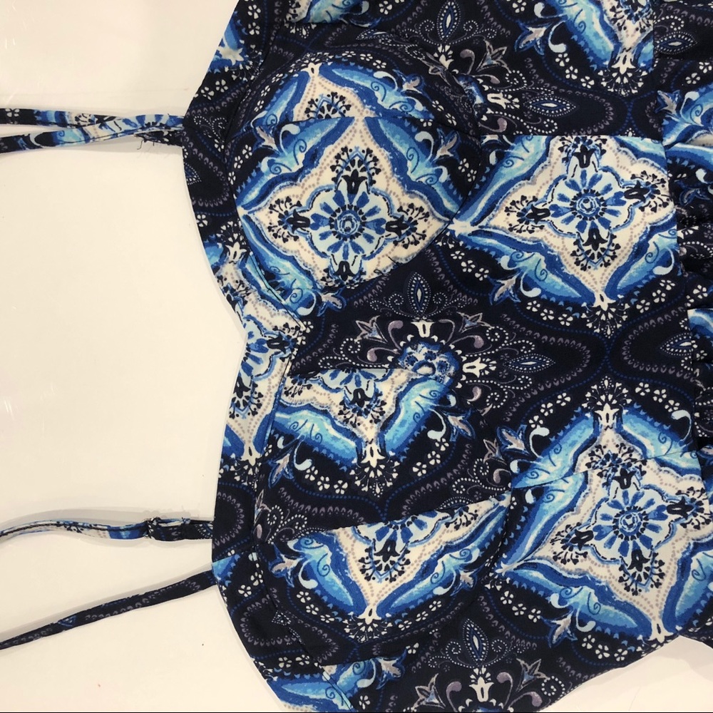 NWT Blue Patterned Mini Dress - Picture 2 of 5